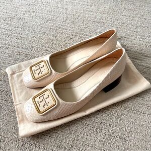 SOLD — Tory Burch Georgia Pump 35mm Water Snake Embossed Leather
